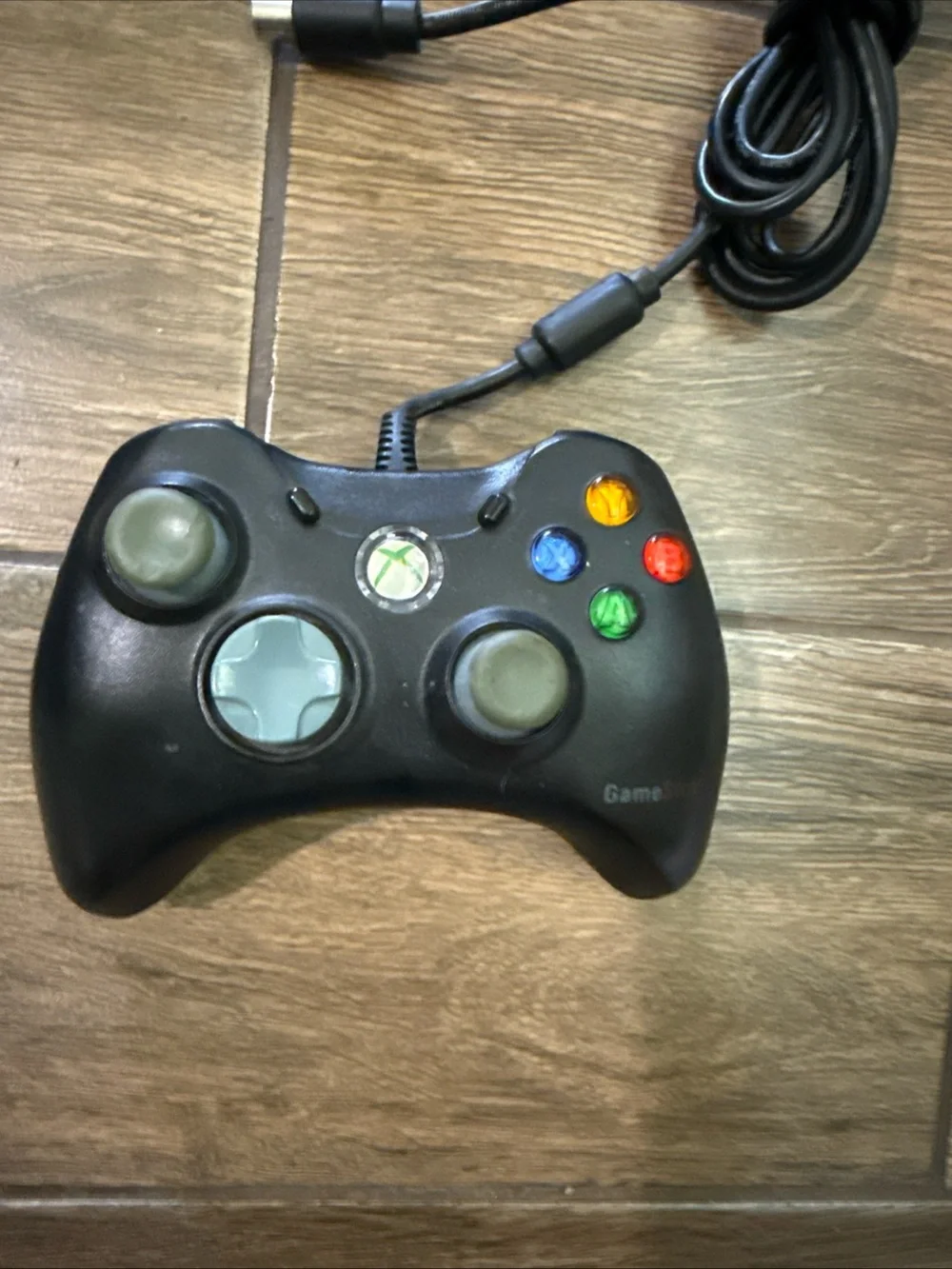 GameStop Black Controller Wired Gamepad Microsoft Original Xbox 360, Tested